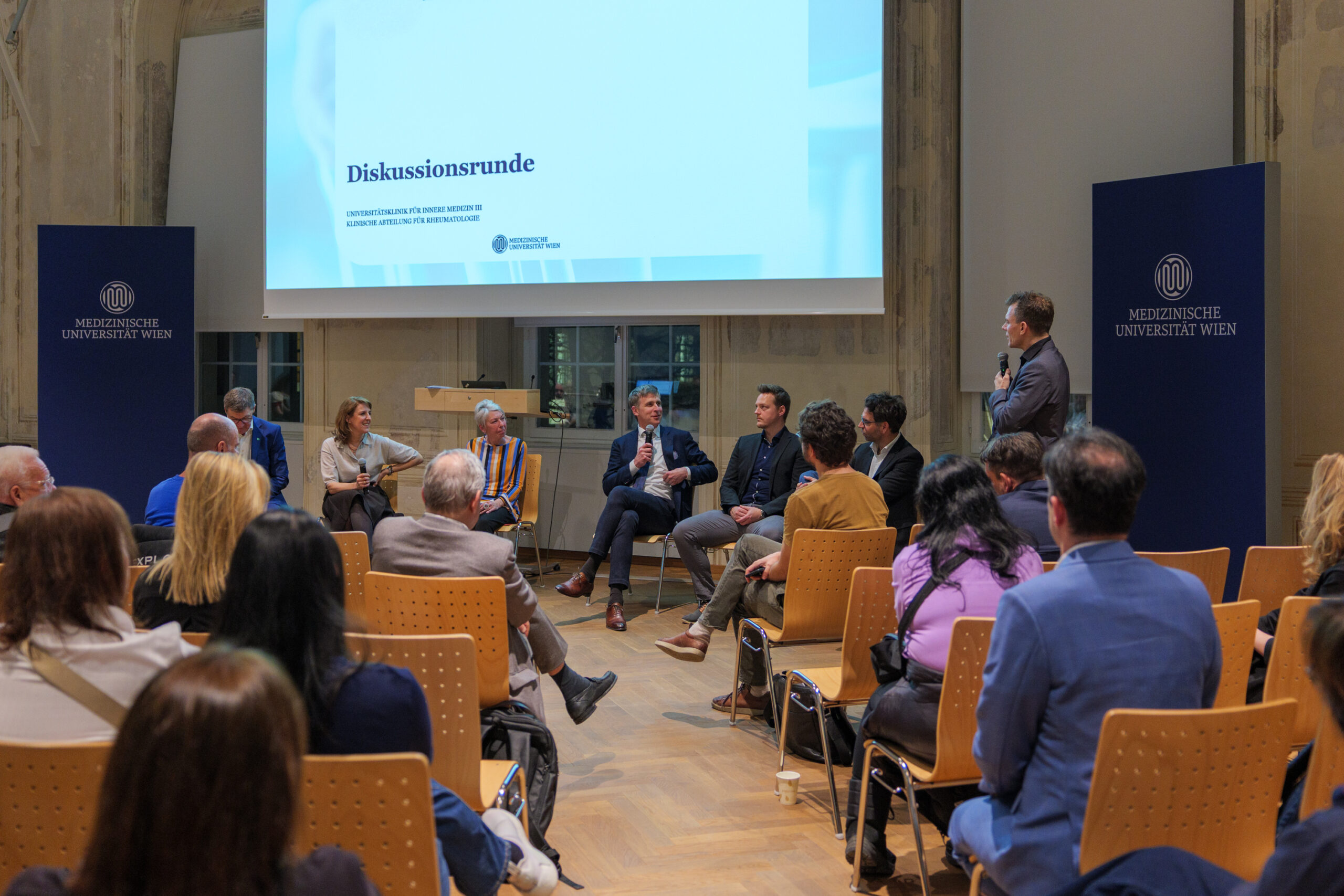 A panel discussion during an event